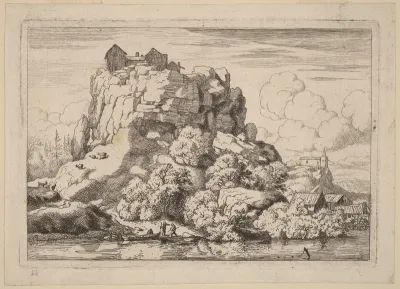 River at the Foot of a High Rock