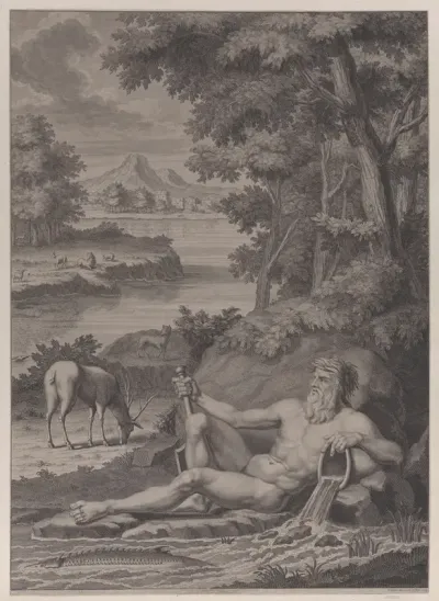 River god in a landscape