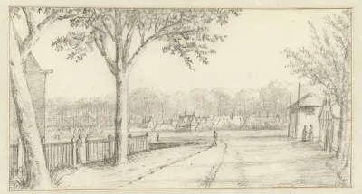 River Landscape on the Vecht (?), with Figures on a Road near a Haystack