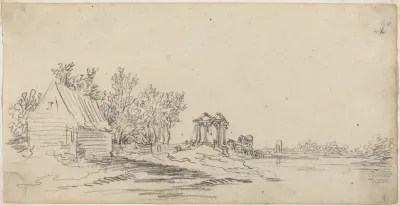 River Landscape with a Distant Bridge