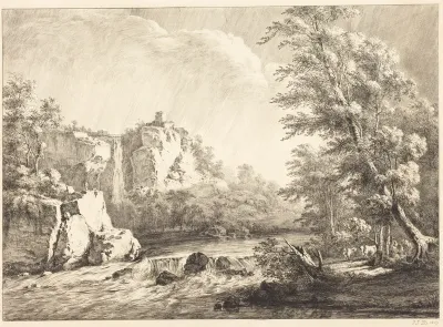 River Landscape with a Passing Storm