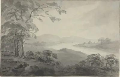 River Landscape with Ruins