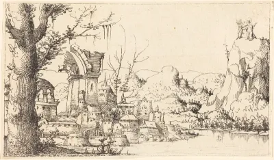 River Landscape with the Temptation of Christ