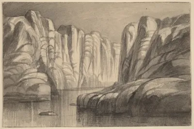 River Winding through a Rock Formation (Philae, Egypt)