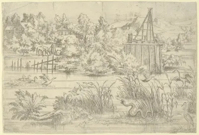 Riverbank with Serpent