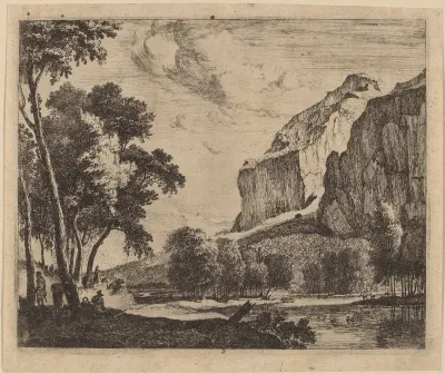 Riverscape with Rocks on the Right: pl.3