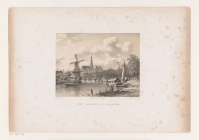 Rivier het Spaarne in Haarlem