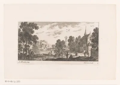 Rivier met aan weerszijden huizen