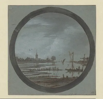 Rivier met schepen