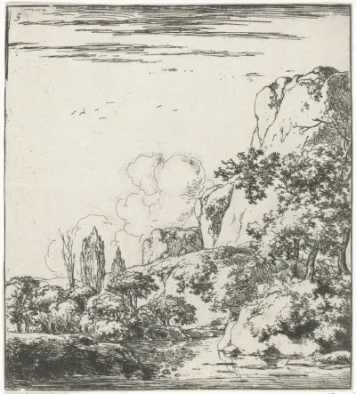 Rivier tussen de rotsen