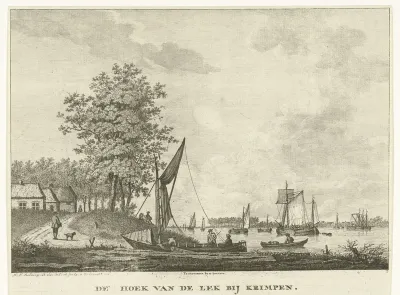 Riviergezicht vanaf oever Lek bij Krimpen aan de Lek