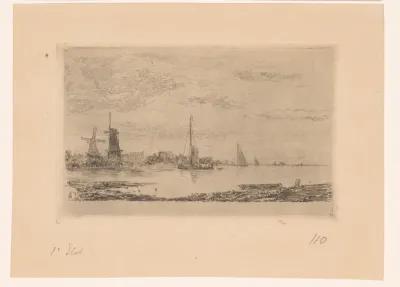 Rivierlandschap bij Dordrecht
