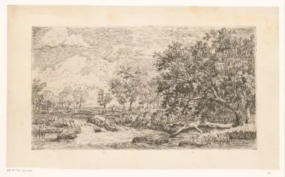 Rivierlandschap bij Pont-de-Chéruy