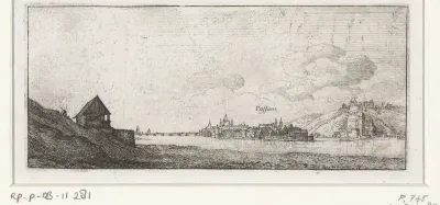 Rivierlandschap met gezicht op Passau