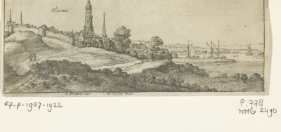 Rivierlandschap met gezicht op Rhenen