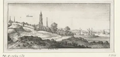 Rivierlandschap met gezicht op Rhenen