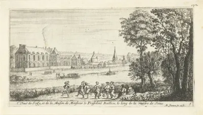 Rivierlandschap met gezicht op Soisy