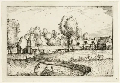Road along a Field, plate sixteen after Pictures of Farms, Country Houses and Rustic Villages (Praediorum villarum et rusticarum casularum icones)