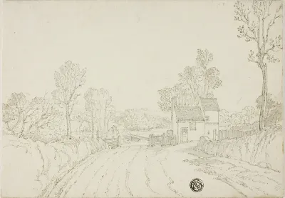 Road Past House in Landscape