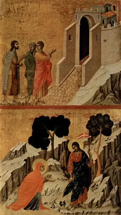Road to Emmaus (top); Noli me tangere (bottom)