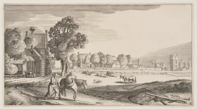 Roads along a Pasture, from Landscapes (Playsante Lantschappen)