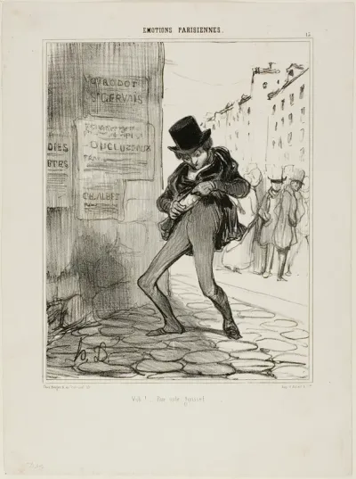 Robbed! Empty-Pocket Street..., plate 13 from Émotions Parisiens