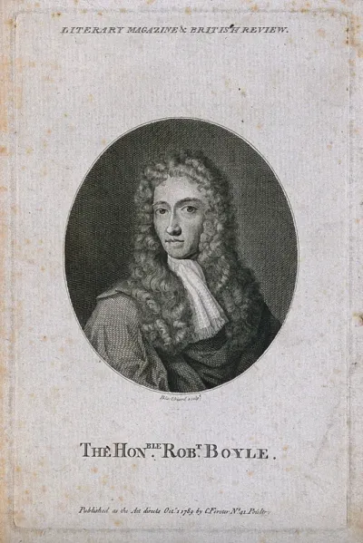 Robert Boyle. Line engraving by C. Blackbeard (Blackberd), 1789