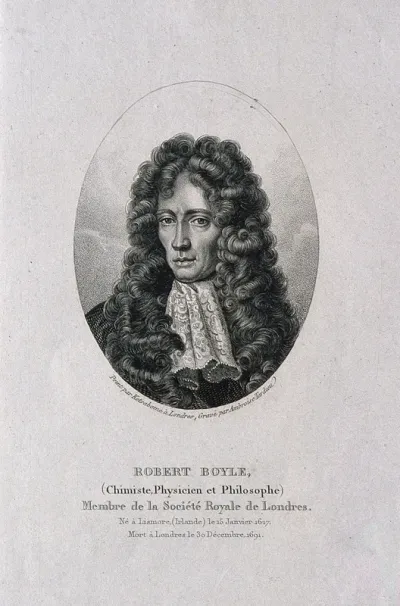 Robert Boyle. Stipple engraving by A. Tardieu after J. Kerseboom