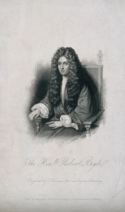 Robert Boyle. Stipple engraving by S. Freeman