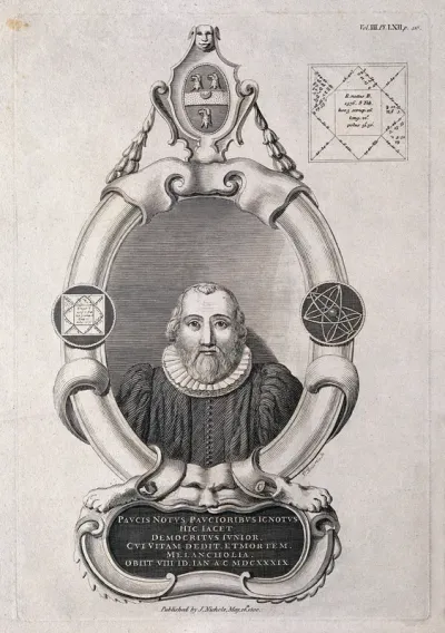 Robert Burton. Line engraving by J. Basire, 1800