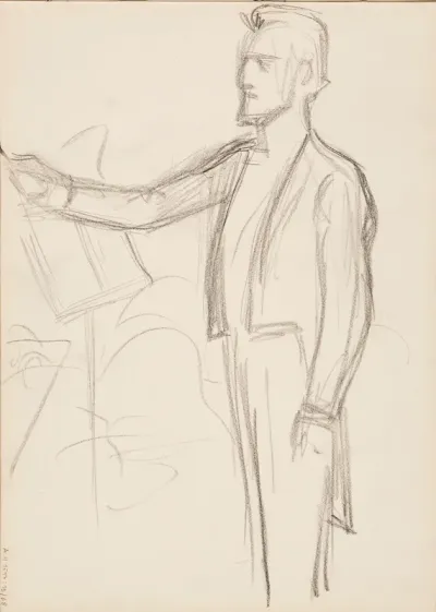 Robert Kajanus, luonnos muotokuvaan