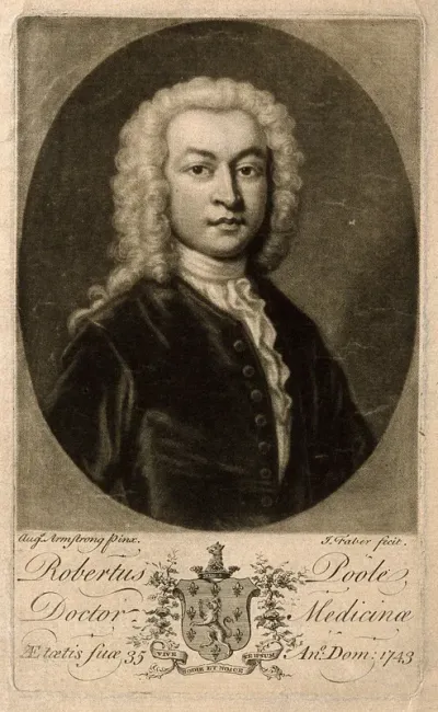 Robert Poole. Mezzotint by J. Faber, junior, after A. Armstrong, 1743