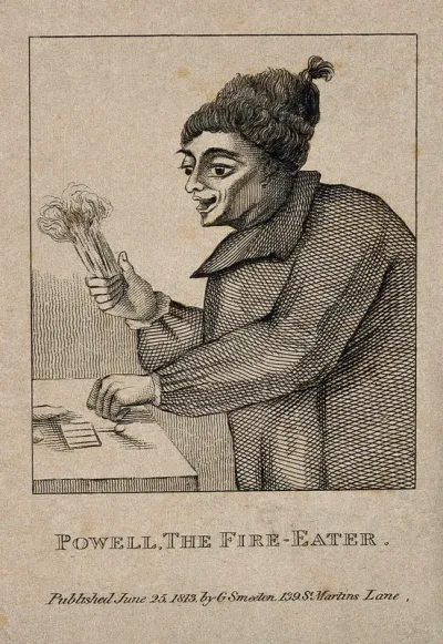 Robert Powell, a fire-eater