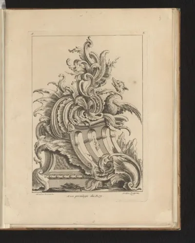 Rocaille met draak