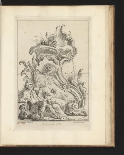 Rocaille met herders