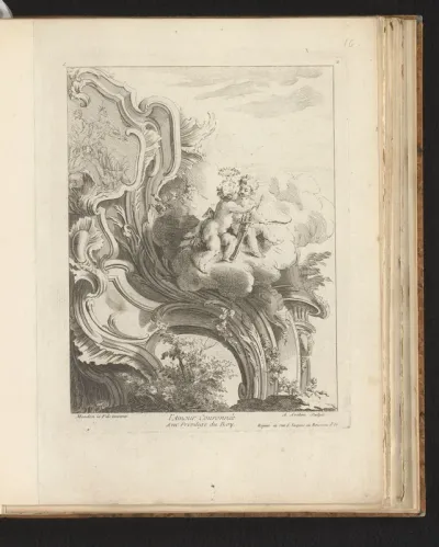 Rocaille met putti