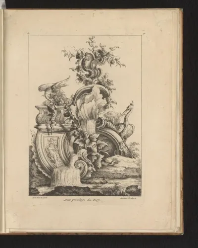 Rocaille met vogels