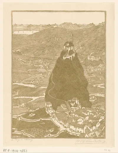 Rocher d'Aiguilhe met de Saint-Michel in Le Puy-en-Velay