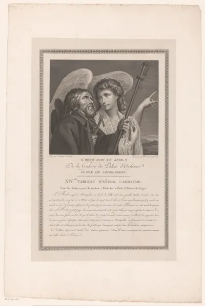 Rochus van Montpellier met een engel