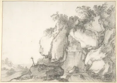 Rocks Overgrown with Bushes