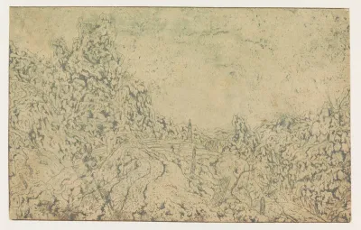 Rocky Landscape with a Tall Tower
