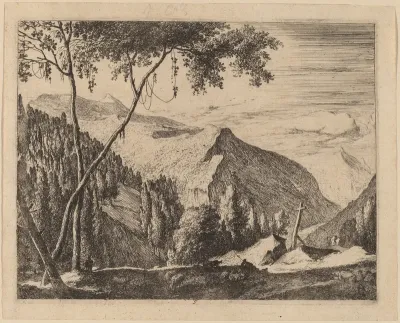 Rocky Landscape with Cross: pl.5