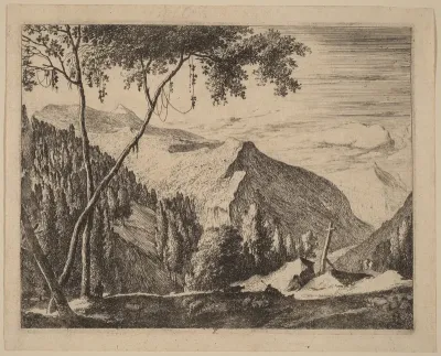 Rocky Landscape with Cross: pl.5