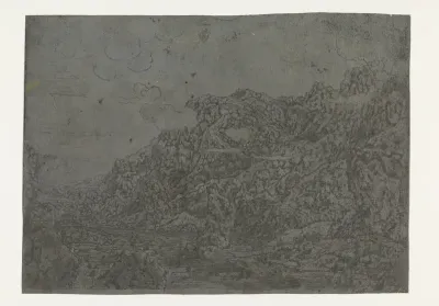 Rocky Landscape with Low Clouds