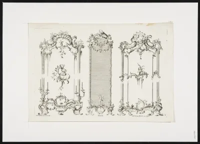 Rococo ornaments for wall decoration