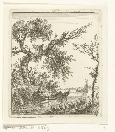 Roeiboot met twee mannen