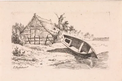 Roeiboot op de oever