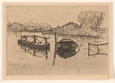 Roeiboot op een meer