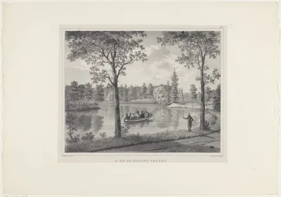 Roeiboot op vijver bij Paleis Het Loo