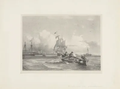 Roeiboot op zee